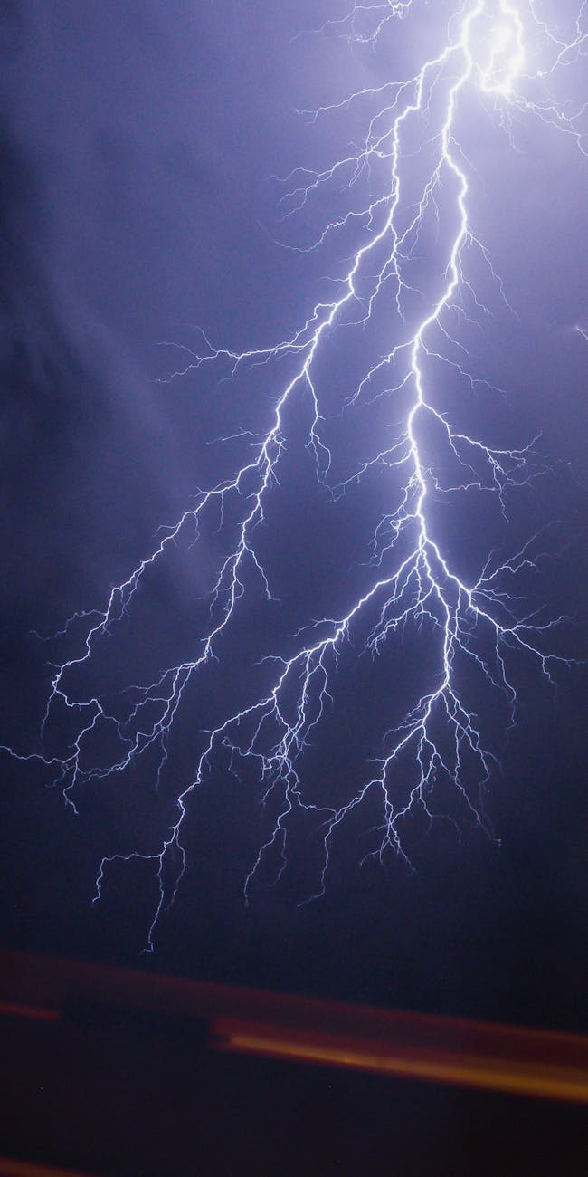 lightning in dark storm sky